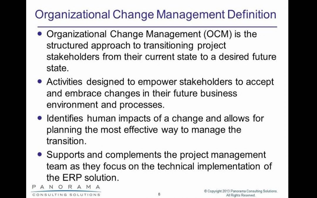 YouTube: What is Organizational Change Management?