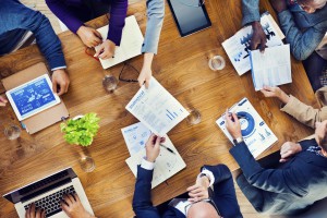 Group of Multiethnic Busy People Working in an Office