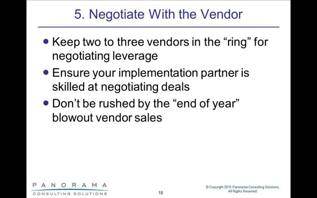 YouTube: 10 ERP Selection Tips From the Pros at Panorama – Part 3