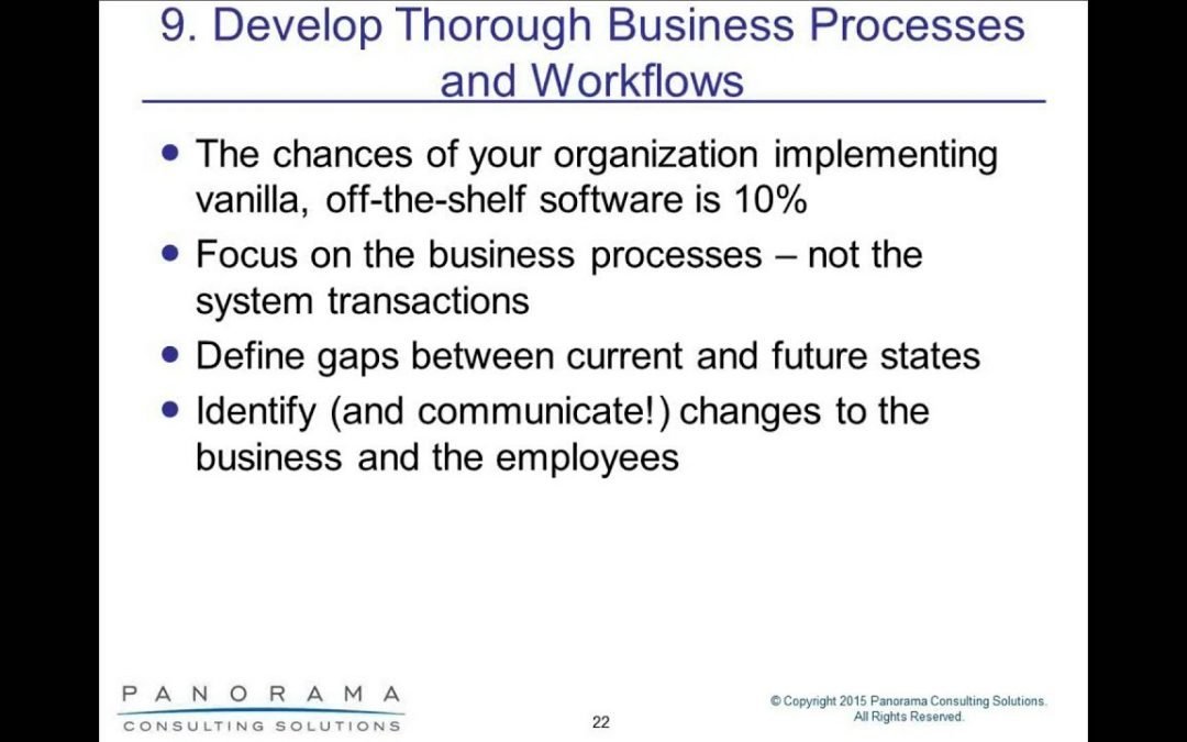 YouTube: 10 ERP Selection Tips From the Pros at Panorama – Part 5